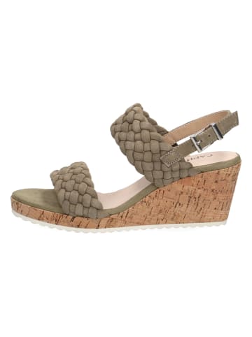 Caprice Leren sleehaksandalen "Katrin" kaki