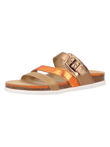 Ara Shoes Leren slippers bruin/oranje