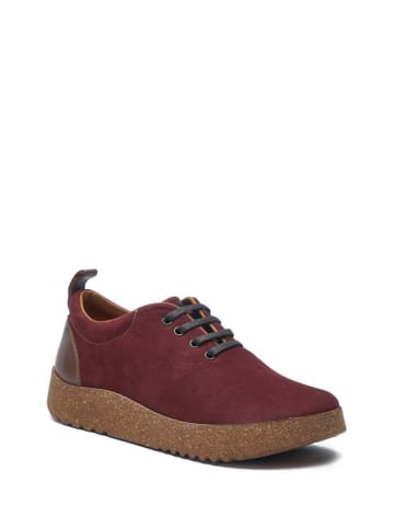 Comfortfusse Leren sneakers bordeaux