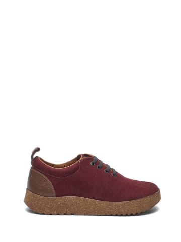 Comfortfusse Leren enkelschoenen bordeaux