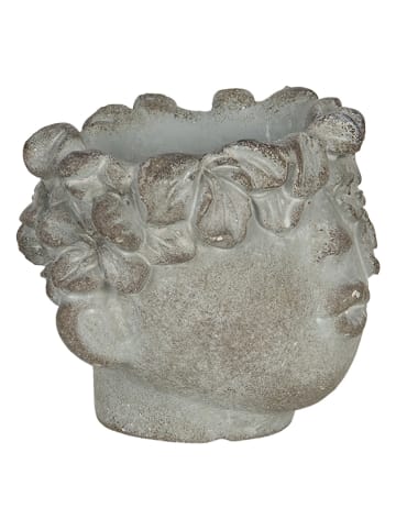 Clayre & Eef Blumentopf in Grau - (B)12 x (H)10 x (T)9 cm