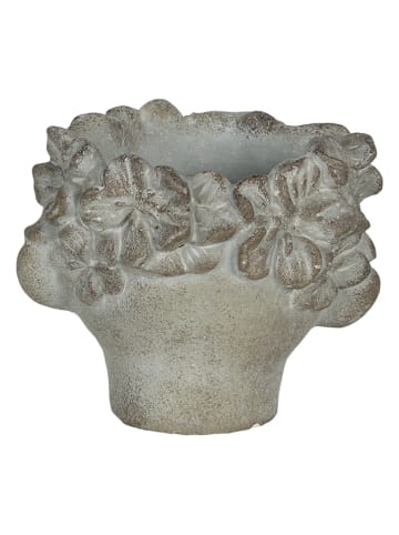 Clayre & Eef Blumentopf in Grau - (B)12 x (H)10 x (T)9 cm