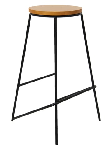 Clayre & Eef Barhocker in Schwarz/ Natur - (H)71 x Ø 40 cm