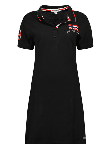 Geographical Norway Sukienka polo w kolorze czarnym