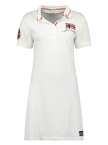 Geographical Norway Sukienka polo w kolorze białym