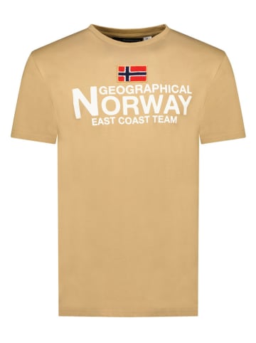 Geographical Norway Koszulka "Jacky" w kolorze beżowym