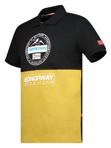 Geographical Norway Koszulka polo w kolorze czarno-żółtym