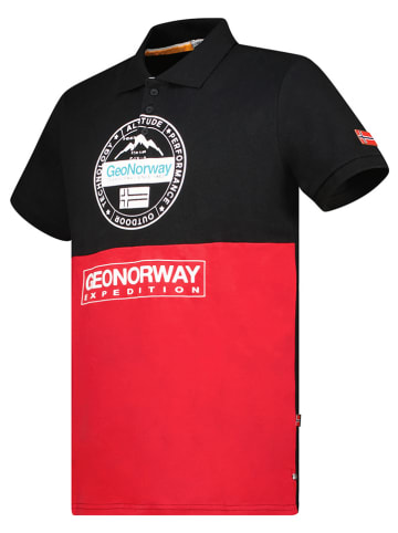 Geographical Norway Poloshirt zwart/rood