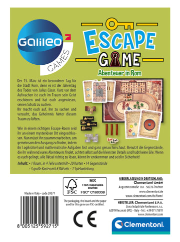 Clementoni Galileo-Escapespiel "Abenteuer in Rom" - ab 8 Jahren