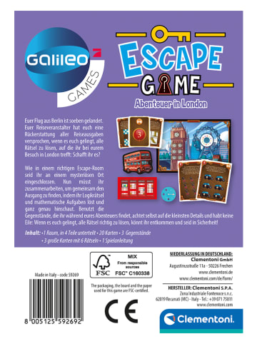 Clementoni Galileo-Escapespiel "Abenteuer in London" - ab 8 Jahren
