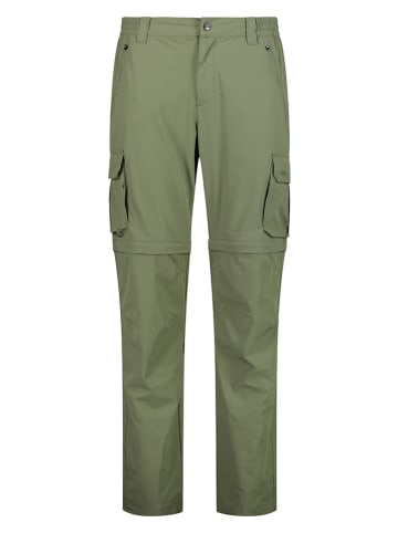 CMP Spodnie trekkingowe Zipp-Off w kolorze oliwkowym