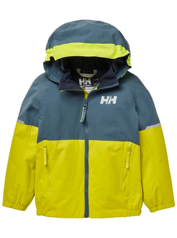 Helly Hansen Kurtka funkcyjna "Sogn" w kolorze szaroniebiesko-limonkowym