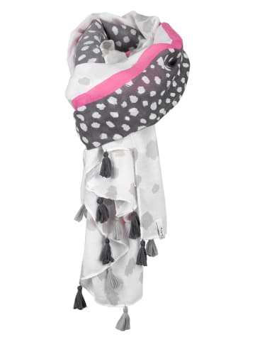 Roadsign Sjaal wit/grijs/roze - (L)180 x (B)90 cm
