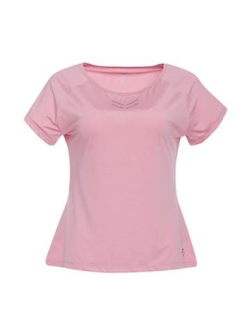 Dare 2b Koszulka funkcyjna "Cyrstallize Tee" w kolorze jasnoróżowym ze wzorem