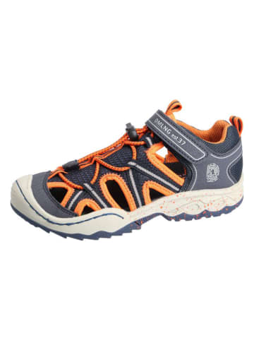 Däumling Halbsandalen "Luigi" in Dunkelblau/ Orange