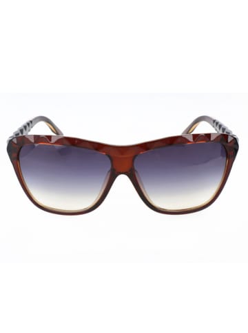 Swarovski Damskie okulary przeciwsłoneczne w kolorze brązowo-niebieskim
