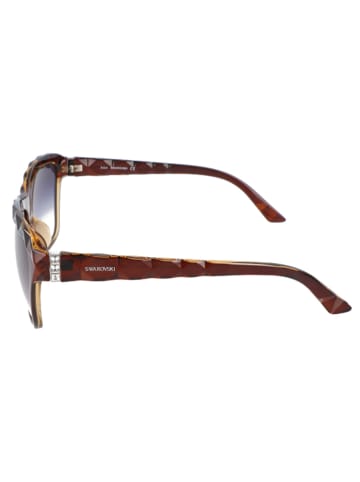 Swarovski Damskie okulary przeciwsłoneczne w kolorze brązowo-niebieskim