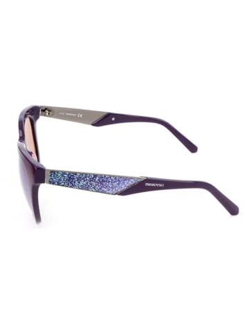 Swarovski Damskie okulary przeciwsłoneczne w kolorze fioletowym