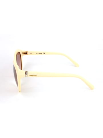 Swarovski Damskie okulary przeciwsłoneczne w kolorze kremowo-brązowym
