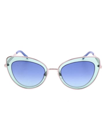 Swarovski Damen-Sonnenbrille in Silber/ Blau-Türkis