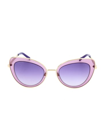 Swarovski Damskie okulary przeciwsłoneczne w kolorze złoto-fioletowo-jasnoróżowym