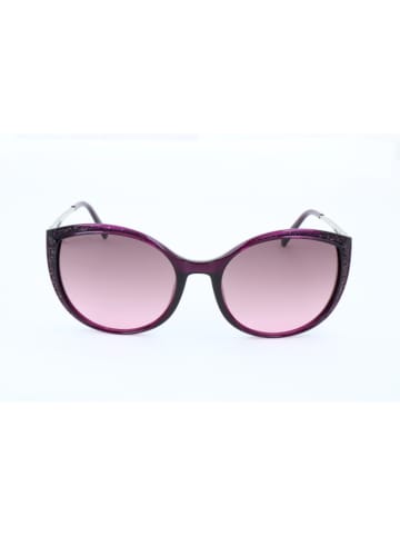 Swarovski Damskie okulary przeciwsłoneczne w kolorze fioletowo-srebrno-jasnoróżowym