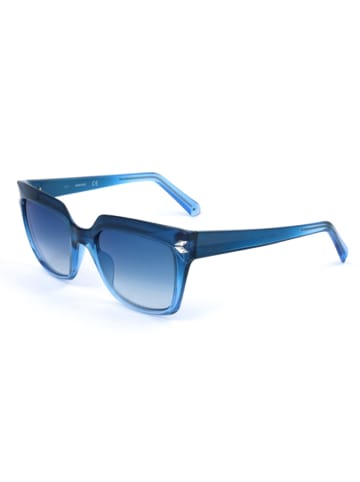 Swarovski Damskie okulary przeciwsłoneczne w kolorze niebieskim