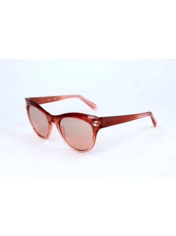 Swarovski Damskie okulary przeciwsłoneczne w kolorze czerwono-jasnoróżowym
