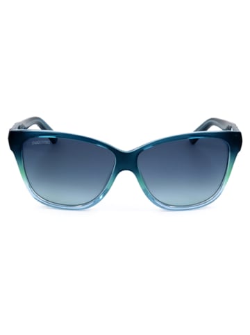 Swarovski Damskie okulary przeciwsłoneczne w kolorze niebieskim
