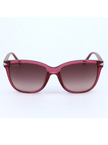 Swarovski Damskie okulary przeciwsłoneczne w kolorze różowo-brązowym