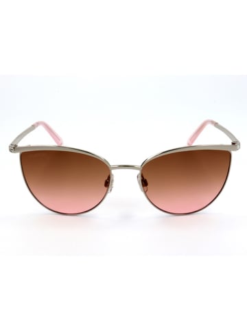 Swarovski Damskie okulary przeciwsłoneczne w kolorze złoto-jasnoróżowo-brązowym