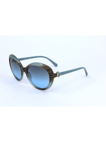 Swarovski Damskie okulary przeciwsłoneczne w kolorze oliwkowo-błękitnym