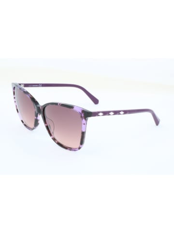 Swarovski Damskie okulary przeciwsłoneczne w kolorze fioletowo-brązowo-jasnoróżowym