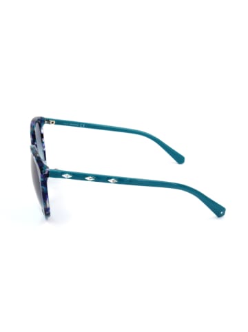 Swarovski Damskie okulary przeciwsłoneczne w kolorze niebiesko-turkusowym