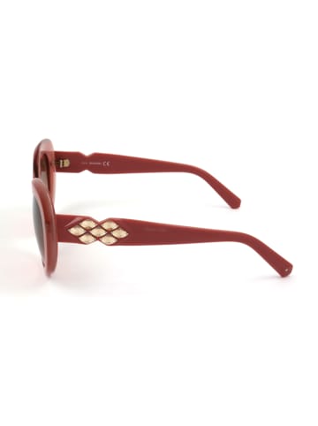 Swarovski Damskie okulary przeciwsłoneczne w kolorze jasnoróżowo-brązowym
