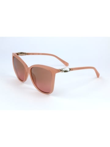 Swarovski Damskie okulary przeciwsłoneczne w kolorze jasnoróżowo-brązowym