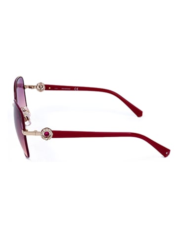 Swarovski Damskie okulary przeciwsłoneczne w kolorze złoto-różowo-fioletowym