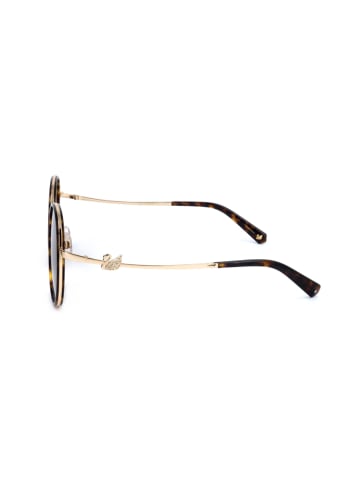 Swarovski Damen-Sonnenbrille in Dunkelbraun-Gold/ Grau