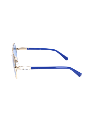 Swarovski Damen-Sonnenbrille in Gold/ Blau