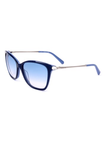 Swarovski Damen-Sonnenbrille in Dunkelblau-Roségold/ Hellblau