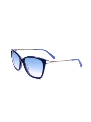Swarovski Damskie okulary przeciwsłoneczne w kolorze granatowo-różowozłoto-błękitnym