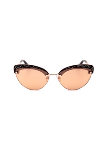 Swarovski Damen-Sonnenbrille in Braun-Gold/ Orange