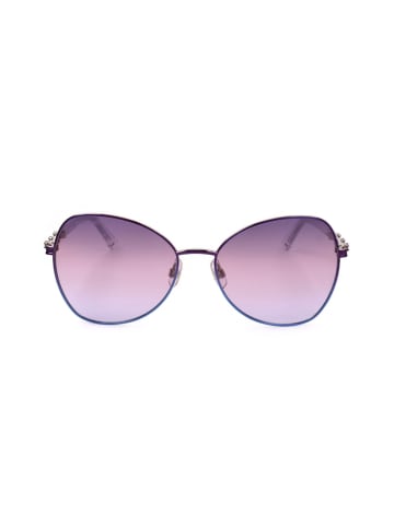 Swarovski Damskie okulary przeciwsłoneczne w kolorze fioletowym