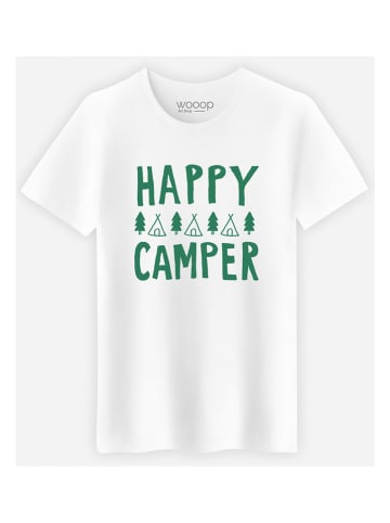 WOOOP Koszulka "Happy Camper" w kolorze białym