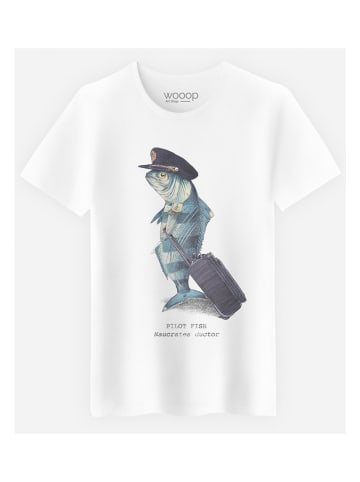 WOOOP Koszulka "Pilot Fish" w kolorze białym