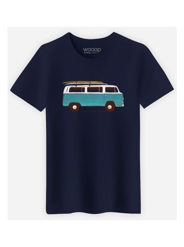 WOOOP Koszulka "Blue Van" w kolorze granatowym
