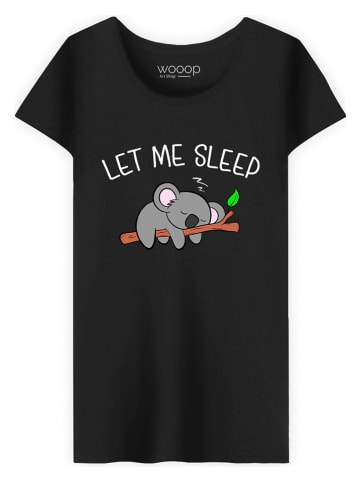WOOOP Koszulka "Let Me Sleep" w kolorze czarnym
