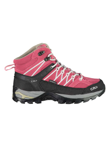 CMP Skórzane botki trekkingowe "Rigel" w kolorze różowo-czarnym