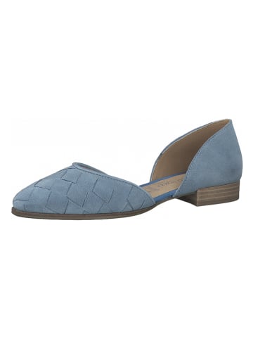 Marco Tozzi Leren instappers lichtblauw