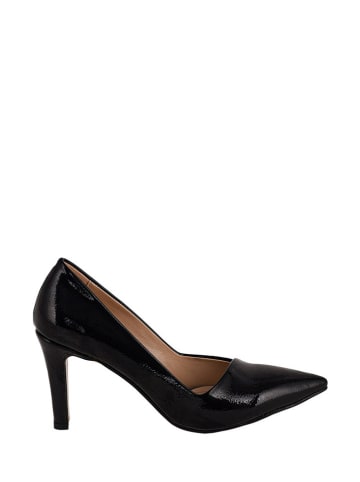 Lizza Shoes Skórzane czółenka w kolorze czarnym